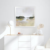 Shop Gold Lake View (Square) Art Print-Abstract, Dan Hobday, Neutrals, Square, View All-framed painted poster wall decor artwork