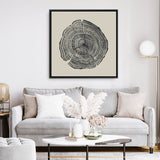 Shop Hand-Drawn Oak (Square) Canvas Art Print-Abstract, Black, Brown, Dan Hobday, Square, View All-framed wall decor artwork