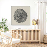 Shop Hand-Drawn Oak (Square) Canvas Art Print-Abstract, Black, Brown, Dan Hobday, Square, View All-framed wall decor artwork