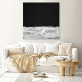 Shop Mono Horizon (Square) Canvas Art Print-Abstract, Black, Dan Hobday, Square, View All-framed wall decor artwork