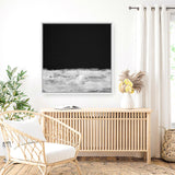 Shop Mono Horizon (Square) Canvas Art Print-Abstract, Black, Dan Hobday, Square, View All-framed wall decor artwork