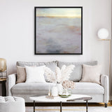 Shop New Day (Square) Canvas Art Print-Abstract, Dan Hobday, Neutrals, Square, View All, Yellow-framed wall decor artwork