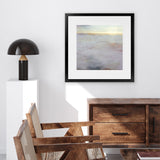 Shop New Day (Square) Art Print-Abstract, Dan Hobday, Neutrals, Square, View All, Yellow-framed painted poster wall decor artwork