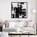 Shop Plume (Square) Canvas Art Print-Abstract, Black, Dan Hobday, Square, View All-framed wall decor artwork