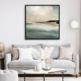 Shop Sennen Cove (Square) Canvas Art Print-Abstract, Dan Hobday, Green, Square, View All, Yellow-framed wall decor artwork