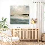 Shop Sennen Cove (Square) Canvas Art Print-Abstract, Dan Hobday, Green, Square, View All, Yellow-framed wall decor artwork