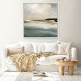 Shop Sennen Cove (Square) Canvas Art Print-Abstract, Dan Hobday, Green, Square, View All, Yellow-framed wall decor artwork