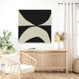 Shop State (Square) Canvas Art Print-Abstract, Black, Dan Hobday, Neutrals, Square, View All-framed wall decor artwork
