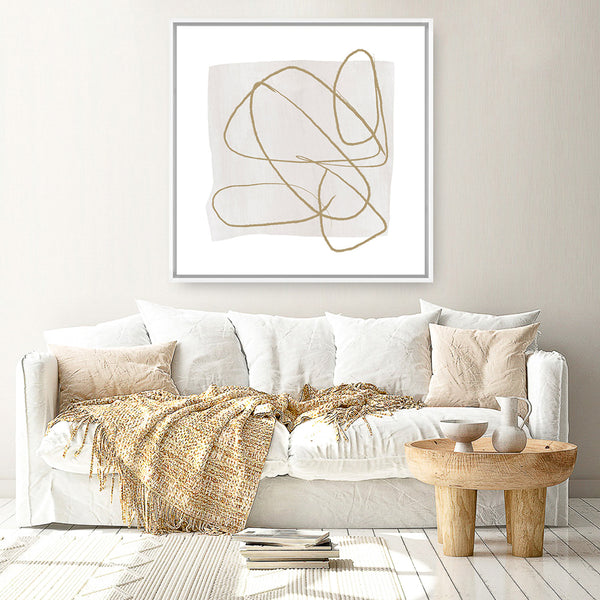 Shop Touch (Square) Canvas Art Print-Abstract, Dan Hobday, Neutrals, Square, View All-framed wall decor artwork