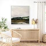 Shop Verte 1 (Square) Canvas Art Print-Abstract, Dan Hobday, Green, Square, View All-framed wall decor artwork