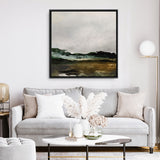 Shop Verte 2 (Square) Canvas Art Print-Abstract, Brown, Dan Hobday, Green, Square, View All-framed wall decor artwork