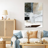 Shop Reach You Canvas Art Print-Abstract, Blue, Dan Hobday, Neutrals, Portrait, Rectangle, View All, White-framed wall decor artwork