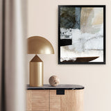 Shop Reach You Art Print-Abstract, Blue, Dan Hobday, Neutrals, Portrait, Rectangle, View All, White-framed painted poster wall decor artwork