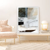 Shop Reach You Art Print-Abstract, Blue, Dan Hobday, Neutrals, Portrait, Rectangle, View All, White-framed painted poster wall decor artwork