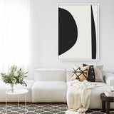 Shop Minimal Black 1 Canvas Art Print-Abstract, Black, Dan Hobday, Neutrals, Portrait, Rectangle, View All-framed wall decor artwork