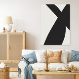 Shop Minimal Black 2 Canvas Art Print-Abstract, Black, Dan Hobday, Neutrals, Portrait, Rectangle, View All-framed wall decor artwork