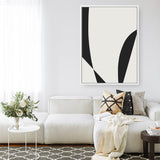 Shop Minimal Black 3 Canvas Art Print-Abstract, Black, Dan Hobday, Neutrals, Portrait, Rectangle, View All-framed wall decor artwork