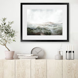 Shop Natural Land Art Print-Abstract, Dan Hobday, Green, Horizontal, Neutrals, Rectangle, View All-framed painted poster wall decor artwork