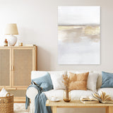 Shop Gold Light II Canvas Art Print-Abstract, Dan Hobday, Neutrals, Portrait, Rectangle, View All, Yellow-framed wall decor artwork