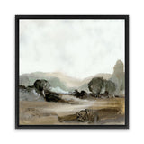 Shop Ash Trees (Square) Canvas Art Print-Abstract, Brown, Dan Hobday, Green, Square, View All-framed wall decor artwork