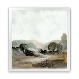 Shop Ash Trees (Square) Art Print-Abstract, Brown, Dan Hobday, Green, Square, View All-framed painted poster wall decor artwork