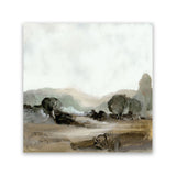 Shop Ash Trees (Square) Canvas Art Print-Abstract, Brown, Dan Hobday, Green, Square, View All-framed wall decor artwork