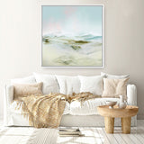 Shop Breathe In (Square) Canvas Art Print-Abstract, Blue, Dan Hobday, Green, Square, View All-framed wall decor artwork