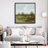 Shop Crystal River (Square) Canvas Art Print-Abstract, Brown, Dan Hobday, Green, Square, View All, White-framed wall decor artwork