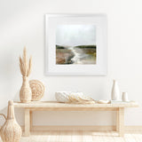 Shop Crystal River (Square) Art Print-Abstract, Brown, Dan Hobday, Green, Square, View All, White-framed painted poster wall decor artwork