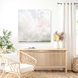 Shop Cumulus (Square) Canvas Art Print-Abstract, Dan Hobday, Neutrals, Square, View All, White-framed wall decor artwork