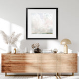 Shop Cumulus (Square) Art Print-Abstract, Dan Hobday, Neutrals, Square, View All, White-framed painted poster wall decor artwork