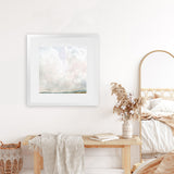 Shop Cumulus (Square) Art Print-Abstract, Dan Hobday, Neutrals, Square, View All, White-framed painted poster wall decor artwork