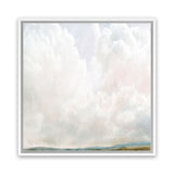 Shop Cumulus (Square) Canvas Art Print-Abstract, Dan Hobday, Neutrals, Square, View All, White-framed wall decor artwork