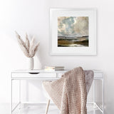 Shop Exmouth (Square) Art Print-Abstract, Blue, Brown, Dan Hobday, Square, View All-framed painted poster wall decor artwork