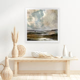 Shop Exmouth (Square) Art Print-Abstract, Blue, Brown, Dan Hobday, Square, View All-framed painted poster wall decor artwork