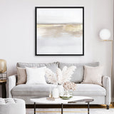 Shop Gold Light (Square) Canvas Art Print-Abstract, Dan Hobday, Neutrals, Square, View All, Yellow-framed wall decor artwork