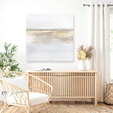 Shop Gold Light (Square) Canvas Art Print-Abstract, Dan Hobday, Neutrals, Square, View All, Yellow-framed wall decor artwork