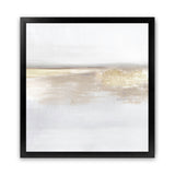 Shop Gold Light (Square) Art Print-Abstract, Dan Hobday, Neutrals, Square, View All, Yellow-framed painted poster wall decor artwork