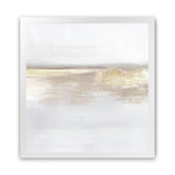 Shop Gold Light (Square) Art Print-Abstract, Dan Hobday, Neutrals, Square, View All, Yellow-framed painted poster wall decor artwork