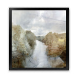 Shop Riverside (Square) Art Print-Abstract, Brown, Dan Hobday, Green, Square, View All-framed painted poster wall decor artwork