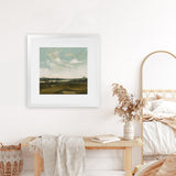 Shop Valley View (Square) Art Print-Abstract, Blue, Dan Hobday, Green, Square, View All-framed painted poster wall decor artwork