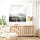 Shop Natural Land (Square) Canvas Art Print-Abstract, Dan Hobday, Green, Square, View All, White-framed wall decor artwork