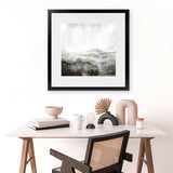 Shop Natural Land (Square) Art Print-Abstract, Dan Hobday, Green, Square, View All, White-framed painted poster wall decor artwork