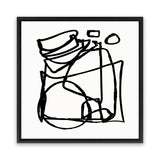 Shop Abstract Line (Square) Canvas Art Print-Abstract, Black, Dan Hobday, Square, View All, White-framed wall decor artwork