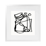 Shop Abstract Line (Square) Art Print-Abstract, Black, Dan Hobday, Square, View All, White-framed painted poster wall decor artwork