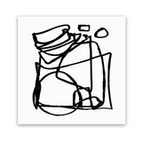 Shop Abstract Line (Square) Art Print-Abstract, Black, Dan Hobday, Square, View All, White-framed painted poster wall decor artwork