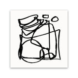 Shop Abstract Line (Square) Canvas Art Print-Abstract, Black, Dan Hobday, Square, View All, White-framed wall decor artwork