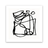 Shop Abstract Line (Square) Art Print-Abstract, Black, Dan Hobday, Square, View All, White-framed painted poster wall decor artwork