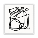 Shop Abstract Line (Square) Canvas Art Print-Abstract, Black, Dan Hobday, Square, View All, White-framed wall decor artwork