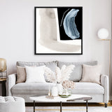 Shop Adjacent 1 (Square) Canvas Art Print-Abstract, Black, Dan Hobday, Neutrals, Square, View All-framed wall decor artwork